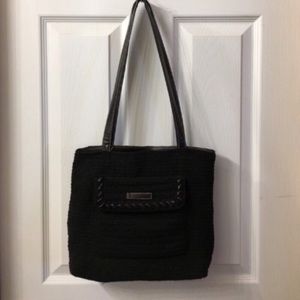 Black Retro Crochet Bag